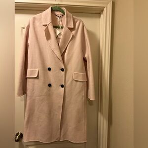 Peserico Women’s Light Pink Wool and Cashmere Jacket Size 46